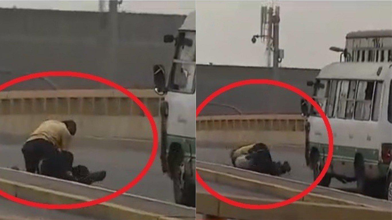 Choferes se pelean en plena pista y generan congestión vehicular en SMP (VIDEO)