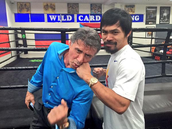 Sylvester Stallone le dio su apoyo a Manny Pacquiao antes de pelea con Floyd Mayweather