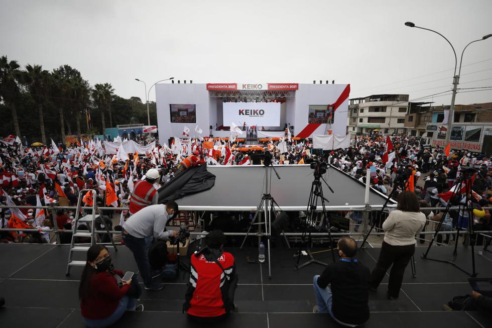 Fuerza Popular cierra su campaña a pocos días de la segunda vuelta de las Elecciones Generales de Perú 2021. (Foto: César Bueno @photo.gec)