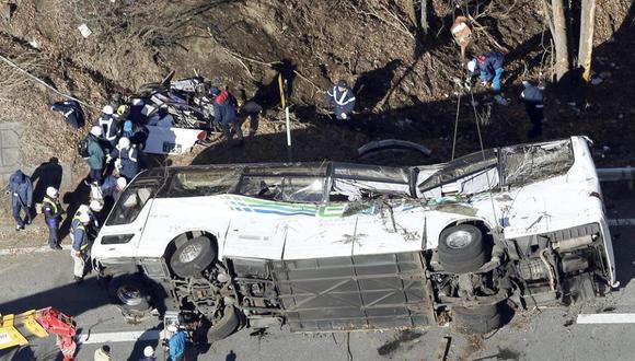 Japón: ​Al menos 14 muertos y 27 heridos en un accidente de autobús