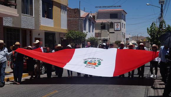 Realizan conmemoración cívica del Combate de Angamos en Tiabaya
