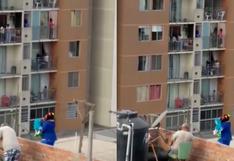 Mujer presenta show para niños desde el techo de su casa durante aislamiento por coronavirus