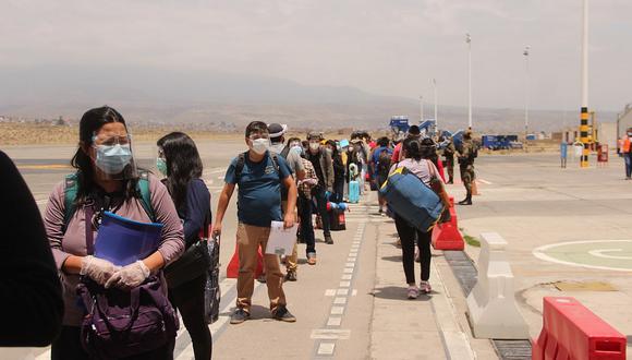 Arequipa: 149 pasajeros que llegaron de Chile en vuelo internacional no tienen COVID-19 