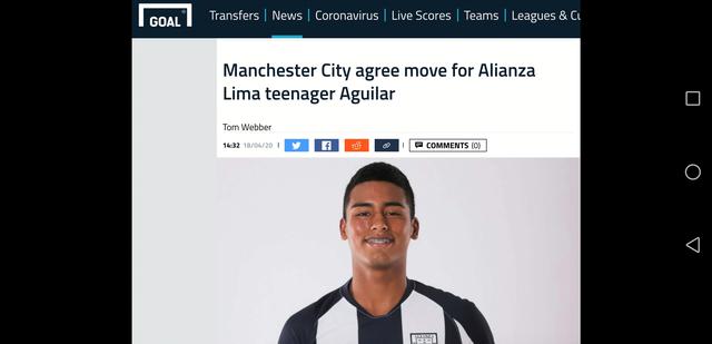 La reacción de los medios extranjeros al fichaje de Kluiverth Aguilar (Foto: captura de pantalla)