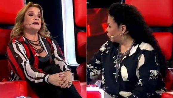 Lucía Galán acusa a Eva Ayllón de hacer gesto "bajo la mesa". (Foto: Captura de video)