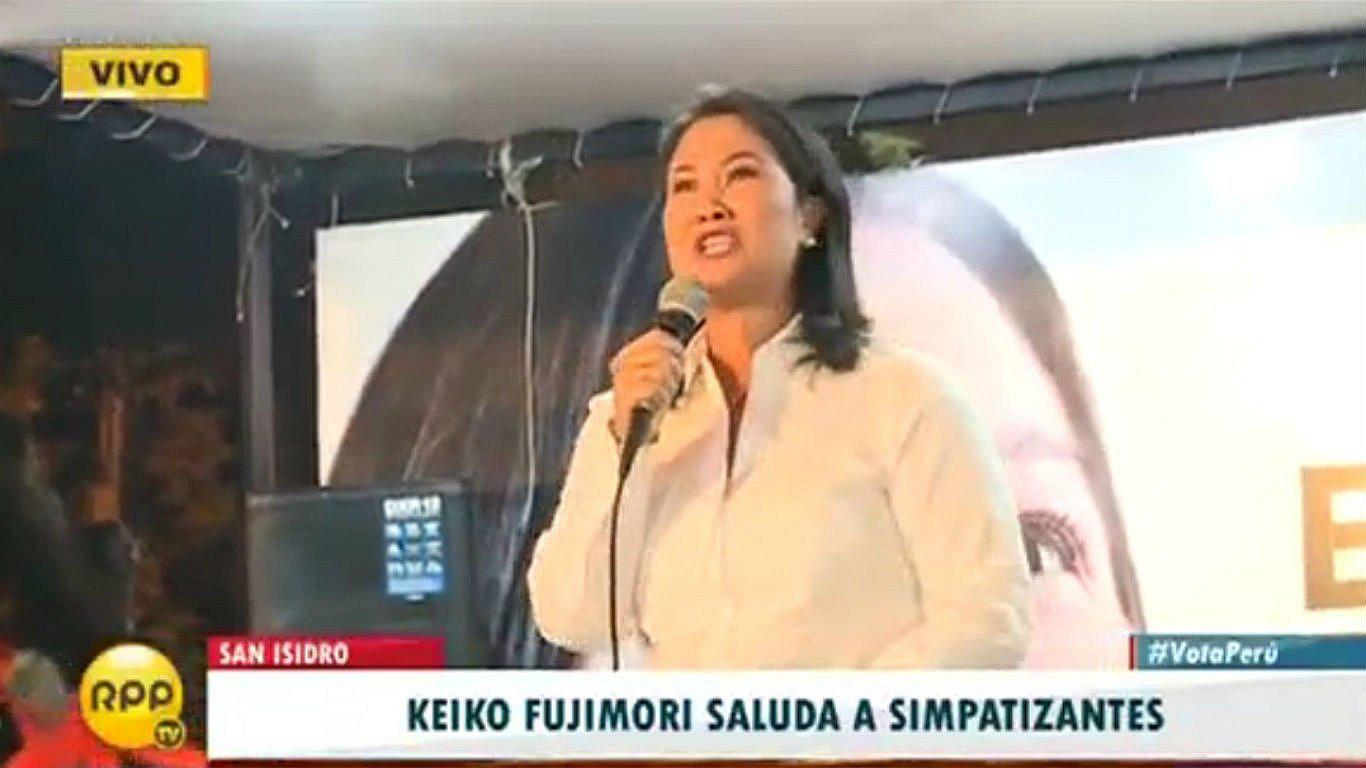 Keiko Fujimori: "Estamos optimistas rumbo hacia la victoria"