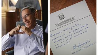 Martín Vizcarra saludó a niños por su día: “Gracias por su constante aliento”