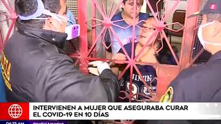 SMP: mujer estafaba con cura del coronavirus y al ser intervenida escupió a policías (VIDEO)