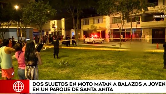Santa Anita: asesinan a balazos a joven en un parque (VIDEO)