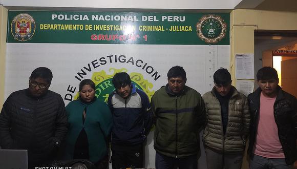 Nueve meses de prisión preventiva contra "Los Raqueteros" de Juliaca