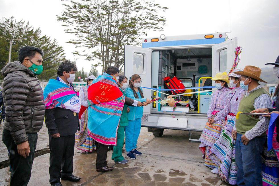 ​Pobladores de Lari reciben ambulancia para puesto de salud