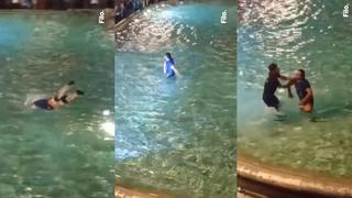 Se metió a nadar en la Fontana di Trevi, fue multado y dos horas después volvió a zambullirse (VIDEO)