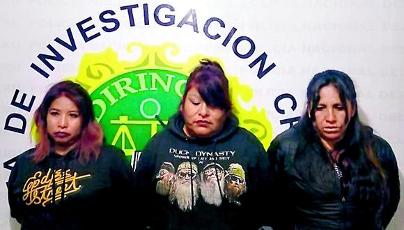 Tres mujeres fueron detenidas por robar de un celular en la ciudad de Juliaca