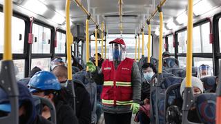 Multarán con S/ 430 a conductores y cobradores que permitan abordar a pasajeros sin protector facial desde el lunes 27