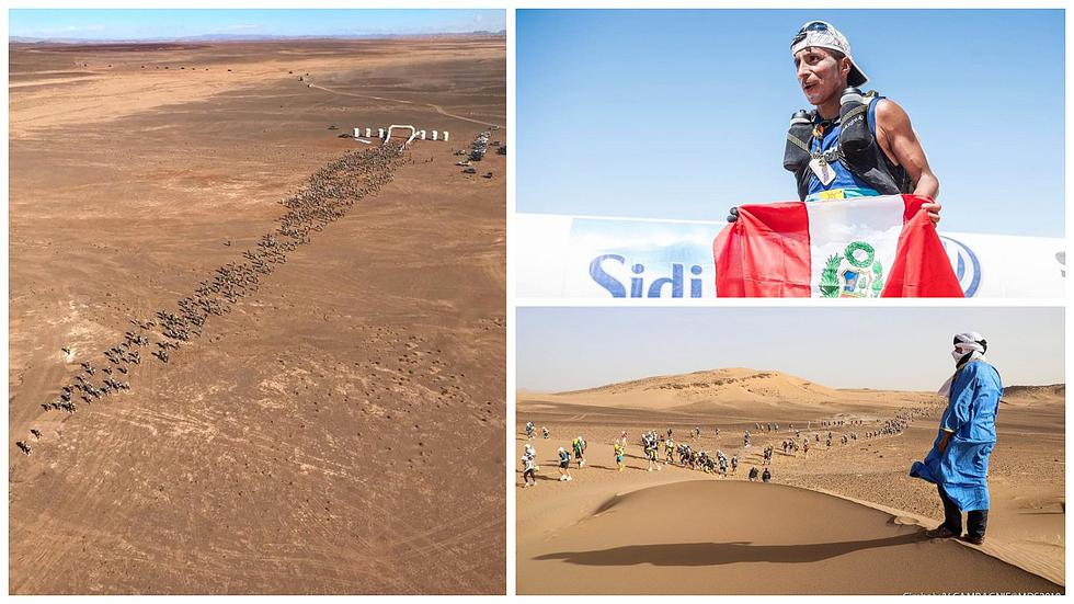 Huancavelicano se mantiene sexto en maratón en el desierto del Sahara (FOTOS)