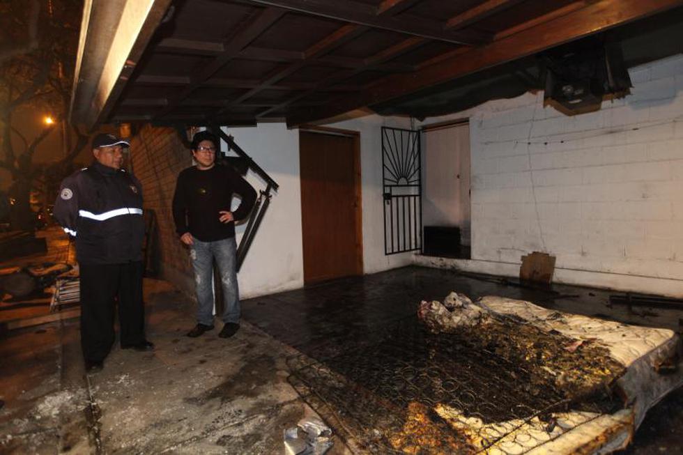 Así fue el incendio en la casa del actor Bruno Odar (FOTOS)