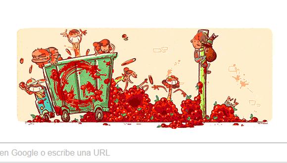 Google celebra la Tomatina con un animado ‘doodle’