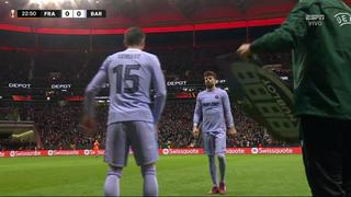 Barcelona vs. Frankfurt: Gerard Piqué lesionado y reemplazado en la Europa League