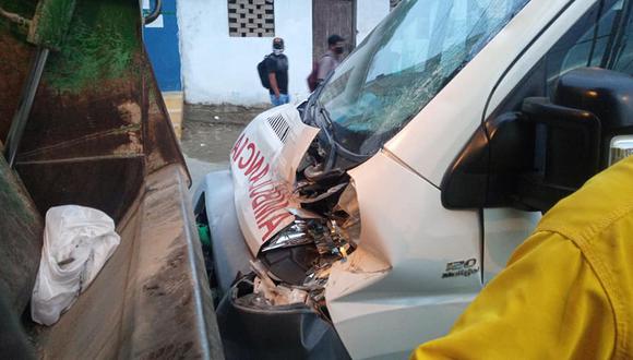 Piura: Trabajador de limpieza muere tras choque de ambulancia con camión basurero (Foto: Municipalidad Distrital La Unión)