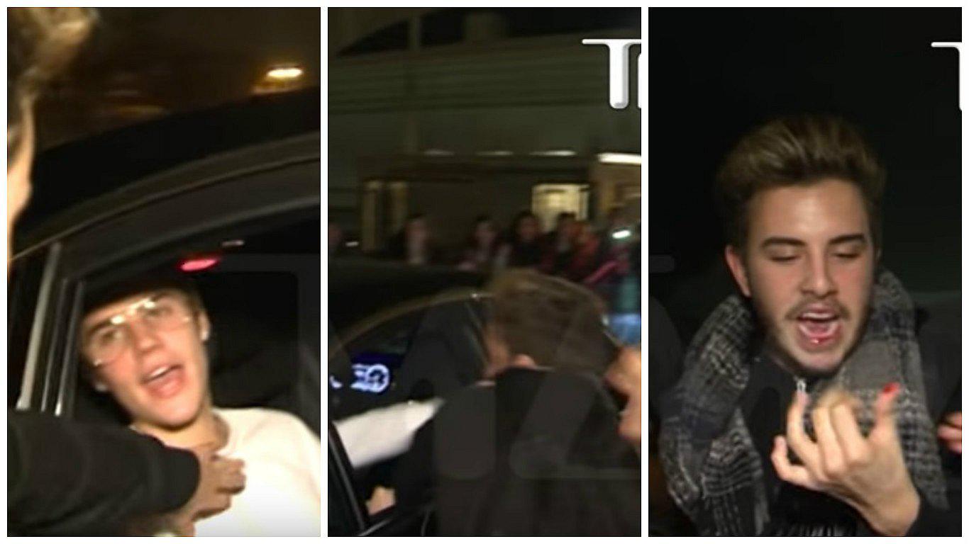 Justin Bieber pega un puñetazo a un admirador que le tocó (VIDEO)