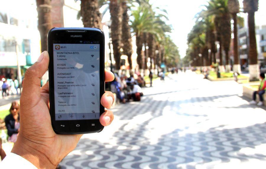 Esta avenida de Tacna tiene Wifi gratis desde hoy