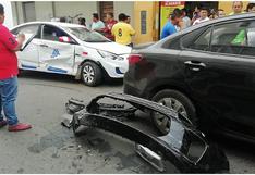 Trujillo: Choque de vehículos deja un herido (FOTOS y VIDEO)
