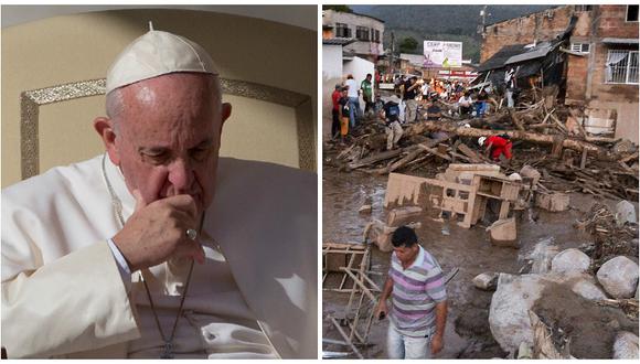 Papa Francisco "profundamente apenado" por tragedia tras avalancha en Colombia