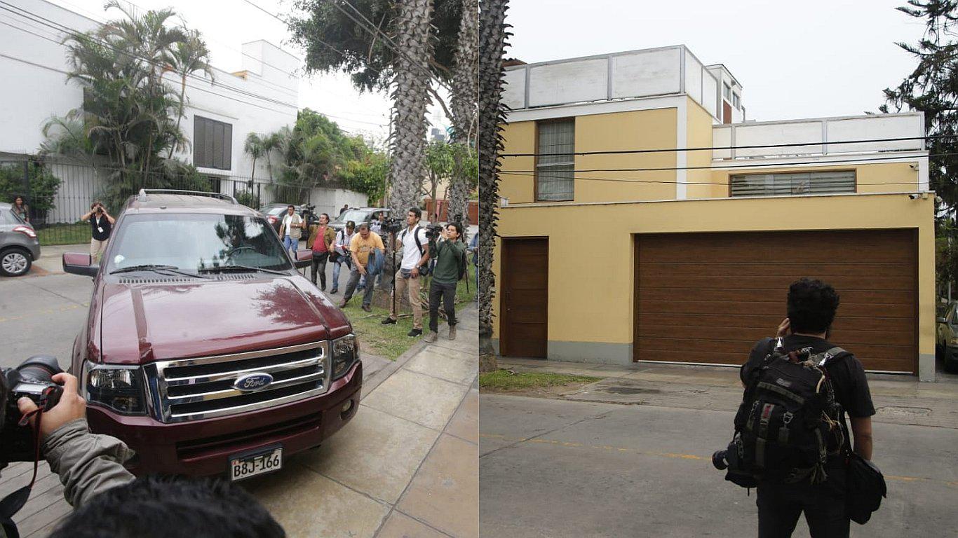 Alan García llega a su domicilio tras rechazo de asilo politíco solicitado a Uruguay (FOTOS Y VIDEOS)