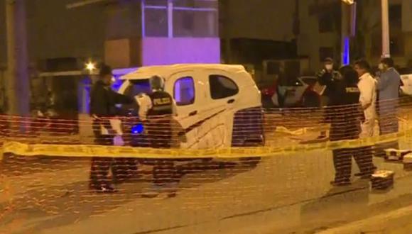El crimen ocurrió cerca de una caseta de Serenazgo, en San Juan de Miraflores. .(Captura: América Noticias)