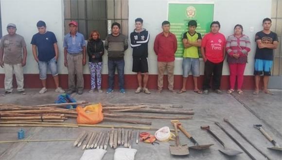 11 detenidos por tratar de invadir un terreno en Alto Trujillo 