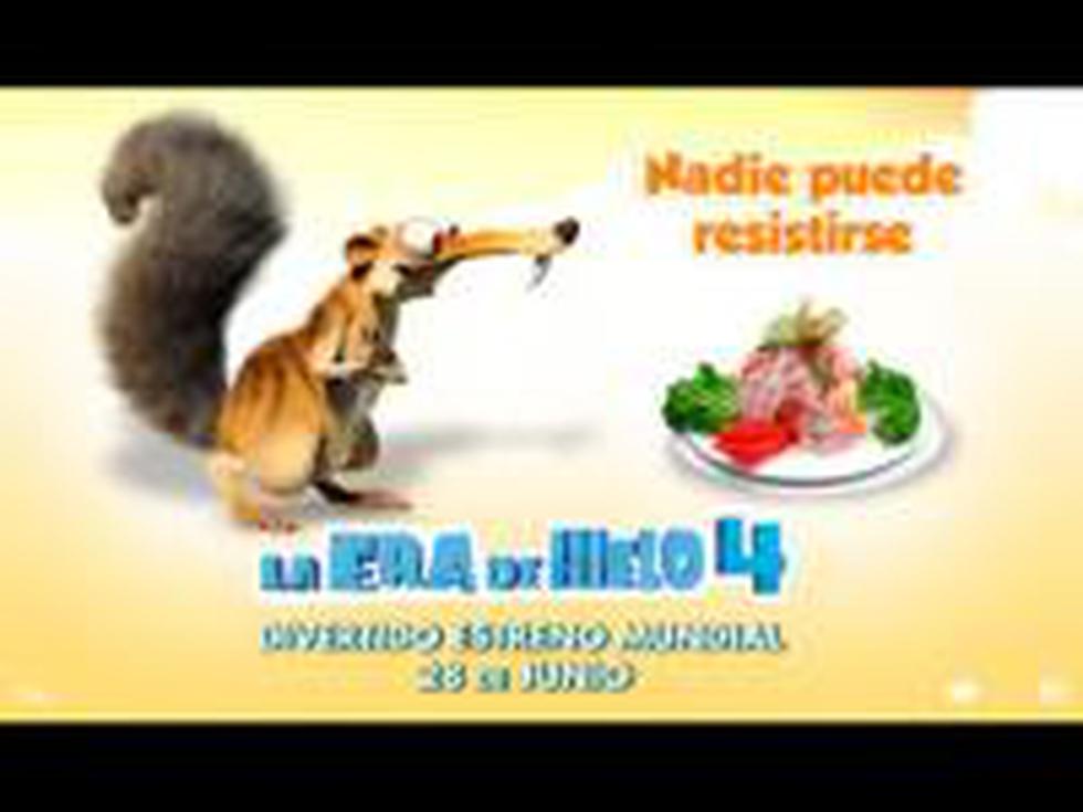 'Scrat', la ardilla de la "Era del Hielo 4", encantado por la comida peruana