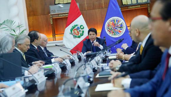 La misión de la OEA visitó Perú tras pedido del presidente Pedro Castillo. (Foto: Presidencia)