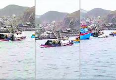 Chimbote: Nave industrial impacta contra lancha “vikinga” y la hunde en Coishco