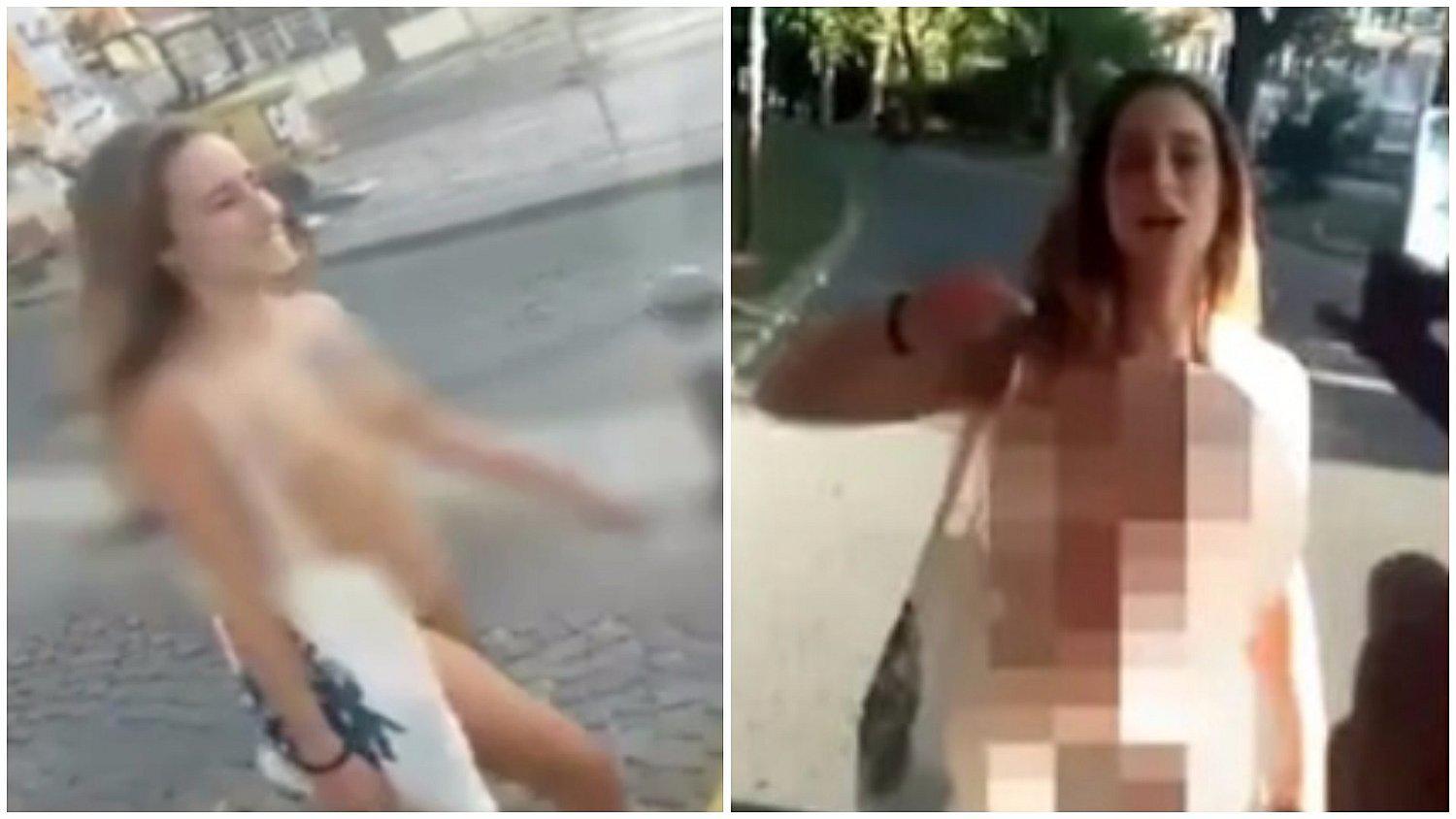 Mujer causa revuelo al caminar desnuda por la calle para realizar "un experimento social"