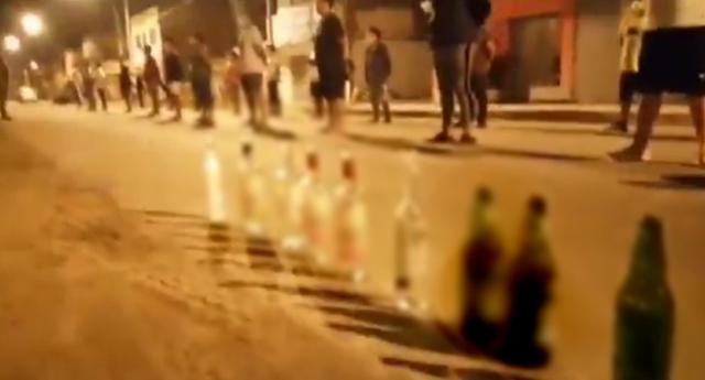 Cañete: Soldados intervienen a 30 jóvenes en fiesta y los hacen trotar hasta la base militar. (Foto: captura de pantalla)