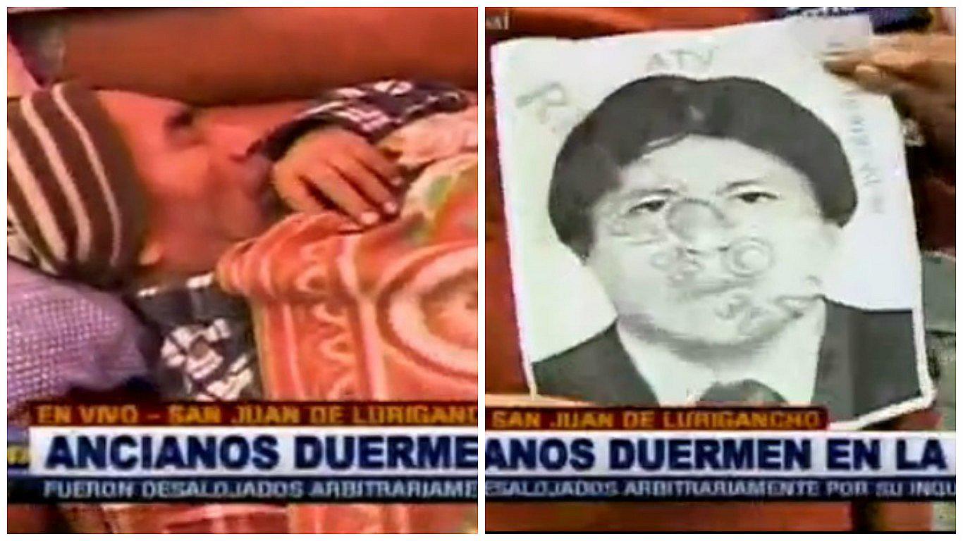 ​SJL: anciano duerme en la calle tras desalojo arbitrario (VIDEO)