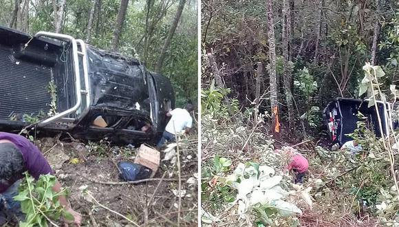 Tres heridos tras vuelco de una camioneta de la Subregión de Salud en la carretera a Huarmaca 