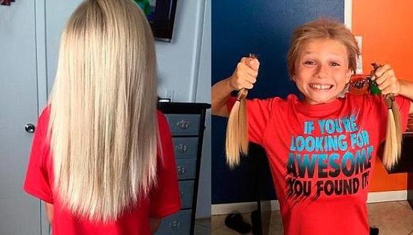 Un niño de 8 años deja crecer su pelo para luego donarlo a enfermos de cáncer