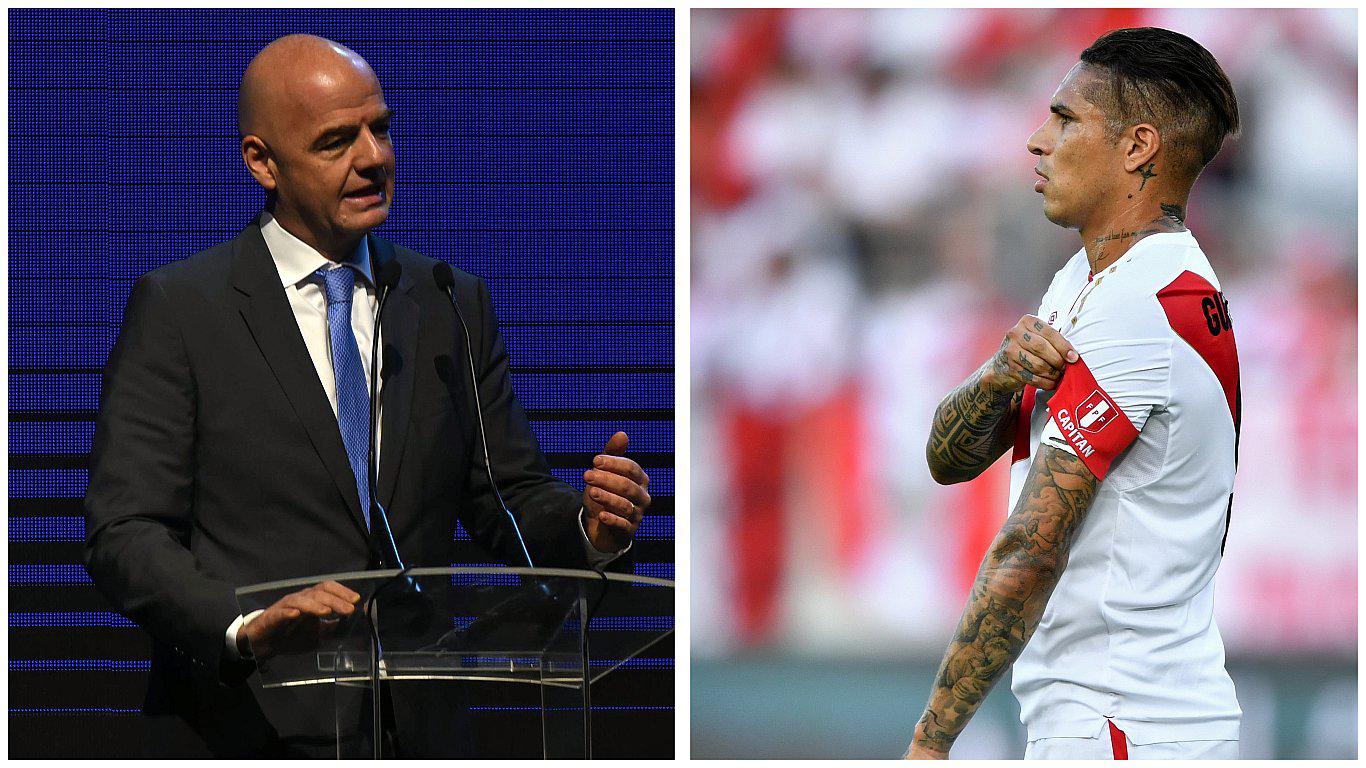 Presidente de la FIFA sorprendido por apoyo internacional que recibió Paolo Guerrero 