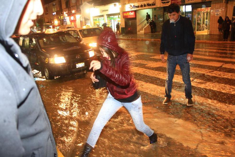 Lluvia de más de 7 horas azotó la ciudad de Huancayo (FOTOS)