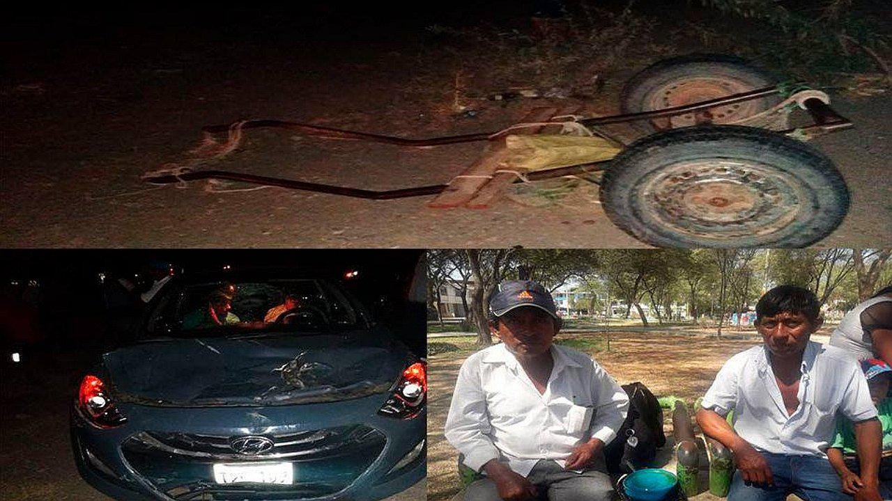 Agricultor resultó con heridas de gravedad luego de ser embestido por un automóvil 