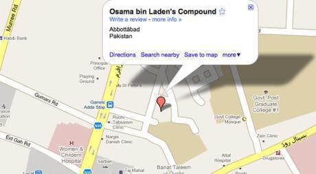 En Google Maps difunden supuesto lugar donde murió Bin Laden