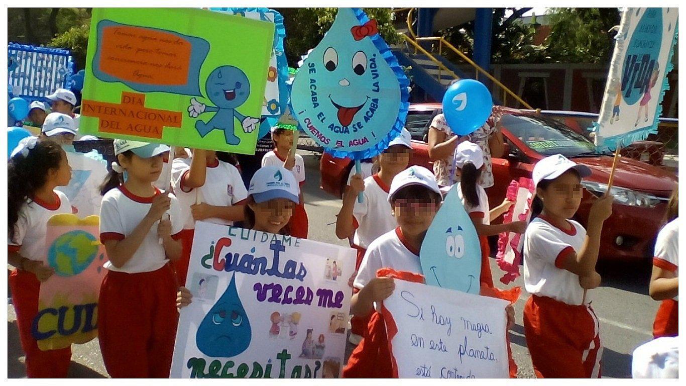 Escolares concientizan para el cuidado del agua