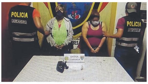 Detienen a dos mujeres con droga en Tumbes 