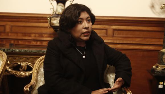 Betssy Chávez es legisladora de Perú Libre en el Congreso Foto: archivo GEC