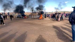 Comuneros toman polígono del Aeropuerto de Chinchero y queman llantas (VIDEO)