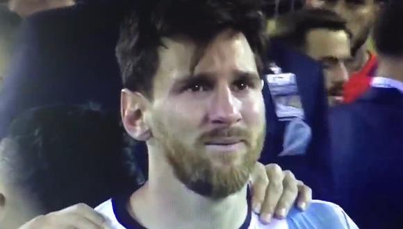 El llanto de Lionel Messi tras perder la Copa América Centenario (VIDEO)