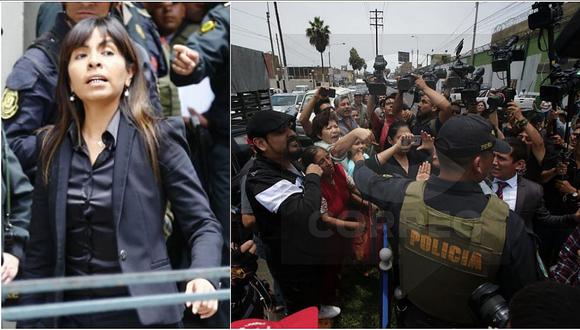 Abogada de Keiko Fujimori tuvo accidentada salida de penal de mujeres en Chorrillos (VIDEO)