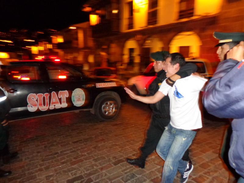 Vandalismo y drogas en inmediaciones de la plaza de armas de Cusco