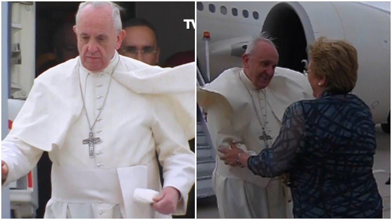 Papa Francisco llega a Chile para iniciar su visita a Sudamérica (VIDEOS)
